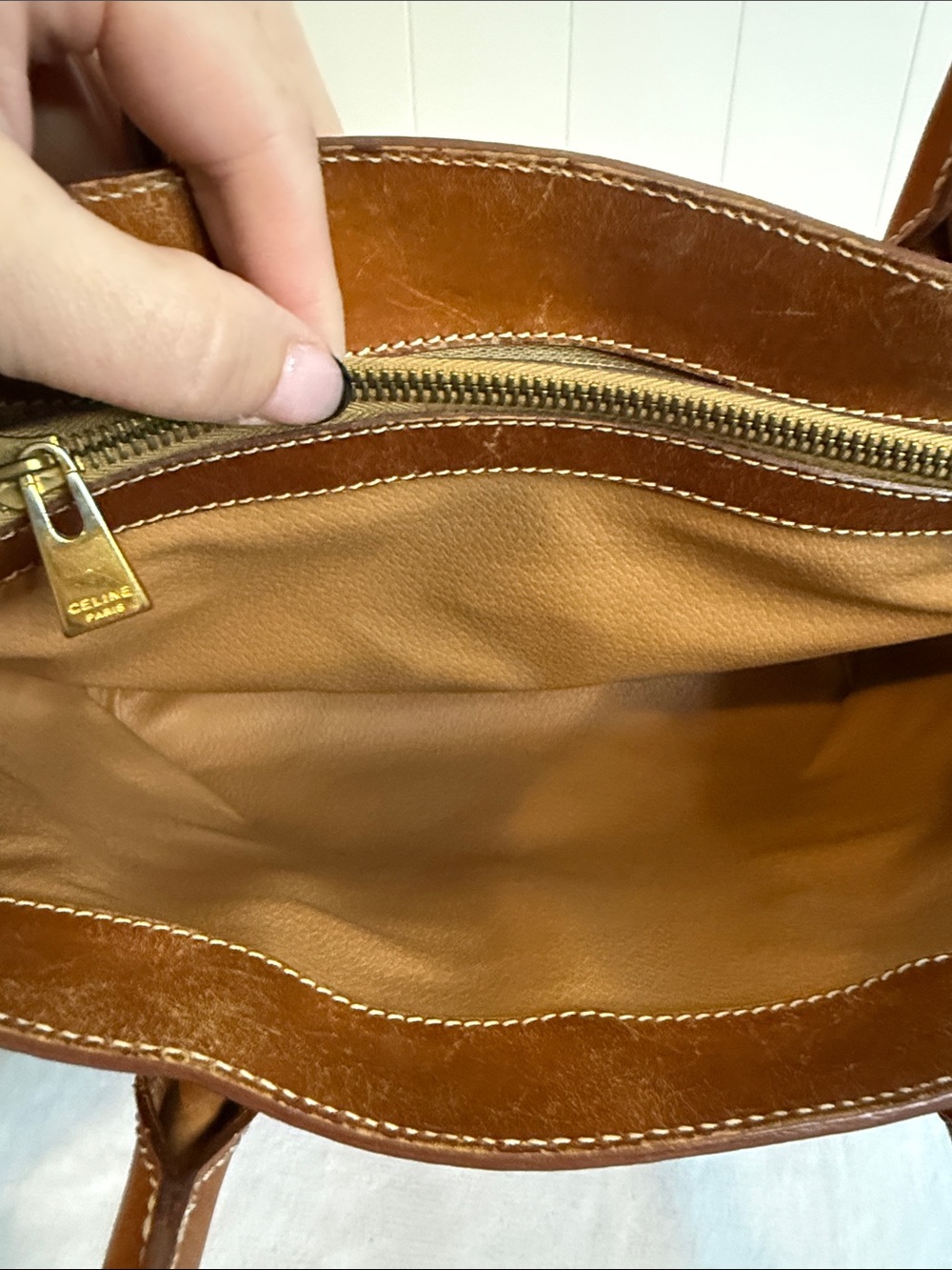 Vintage Celine Macadam Tote Bag Brown Coated Canvas Leather Italy Large Shopper - Picture 14 of 17